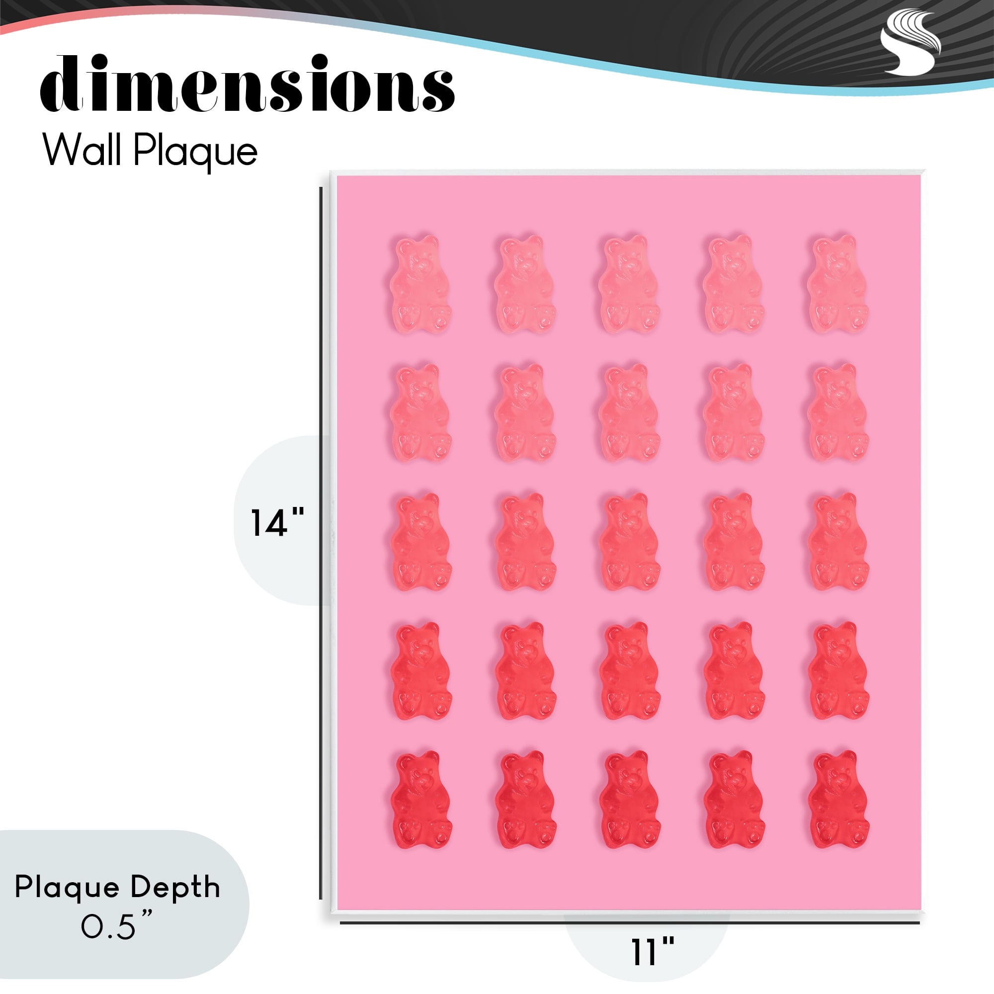 Stupell Industries Pink & Red Bear Gradient Wall Plaque Art, design by LISH Creative