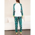 thumbnail image 4 of Christmas Family Pajamas Matching Set Letter Print Long Sleeve Tops and Santa Claus Print Pants Sleepwear, 4 of 10