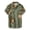 A-Army Green21, variant on XIAOCHA Men's World Map Shirt Short Sleeve Vacation Casual Button Down