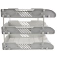 thumbnail image 1 of SEWCHICS Desk Letter Tray Office Desk Paper Tray Grey PP Home Use 1Set, 1 of 6