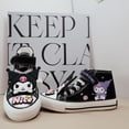thumbnail image 2 of Zapatos de lona negros para niña, zapatillas altas de tela con melodía fresca para primavera y otoño, zapatillas de deporte para mujer a la moda 2024, 2 of 4