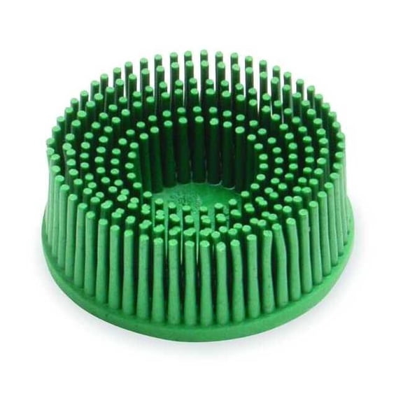 Roloc Bristle Discs, 1 in Dia, 5/8 in Arbor, Aluminum Oxide