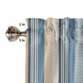 thumbnail image 5 of Half Window Curtains 24 Inches Long, Blue Brown Beige Window Treatment Curtain Drapes, Boho Farmhouse Abstract Stripes Art Short Curtains Tiers for Kitchen Over Sink, 27.5"x24", 2 Panels, 5 of 7