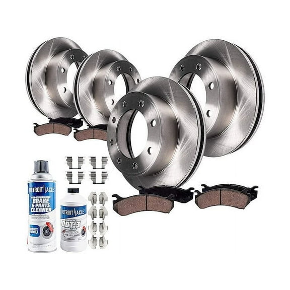 Front and Rear Brake Pad and Rotor Kit - Compatible with 2000 - 2004 Ford F-250 Super Duty 2001 2002 2003