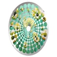 thumbnail image 2 of Designart "Elegance of Emerald Poppies" Poppies Radial Dot Round Wall Mirror - Floral Oval Printed Decorative Mirror - Multiple Color Options, 2 of 5