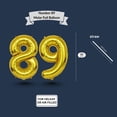 thumbnail image 6 of Gold Number 89 Mylar Foil Balloon 32 inch - Helium or Air Filled Metallic Balloons for 89th Birthday Hbd Party, Anniversary, Graduation Decorations, 6 of 8