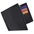 thumbnail image 3 of Genuine Leather Men's Bifold Center Flap Wallet Thin Credit Card Front Pocket, 3 of 7