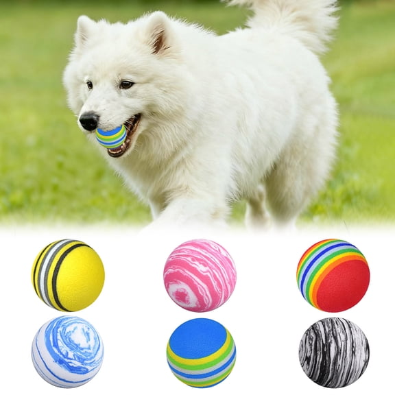 Silent Chew Ball for Small Dogs Puppies Durable EVA Sponge Toy for Aggressive Chewers Interactive Quiet Play Fetch Ball