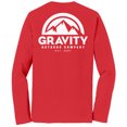 thumbnail image 2 of Camisa de Manga Larga Gravity Outdoor Co. Rojo Brillante Logotipo Blanco 3XL, 2 of 2