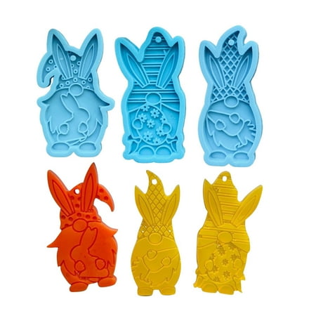 

cuitcosohg Gnome Creative Epoxy Pendant 3 DIY PCS Dwarf Cake Easter Handmade Cake Mould Cake Mould Blue Silica gel