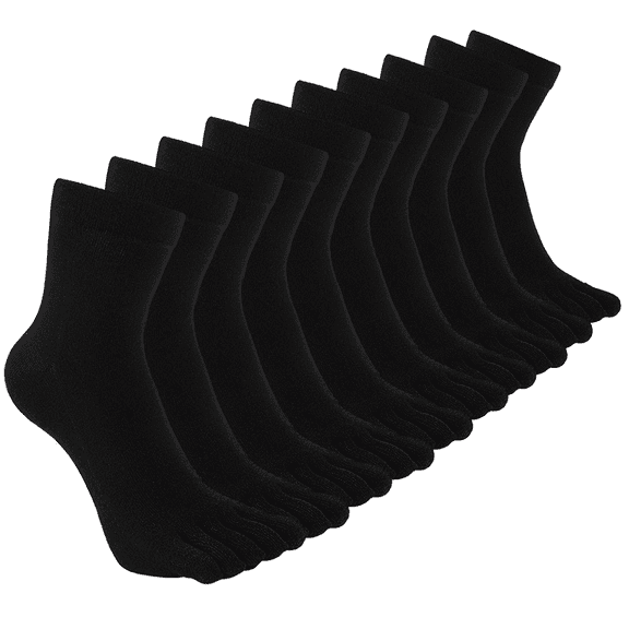 5 Pairs Mens Toe Socks Breathable Athletic Crew Five Finger Socks Running Hiking Sport Toe Socks