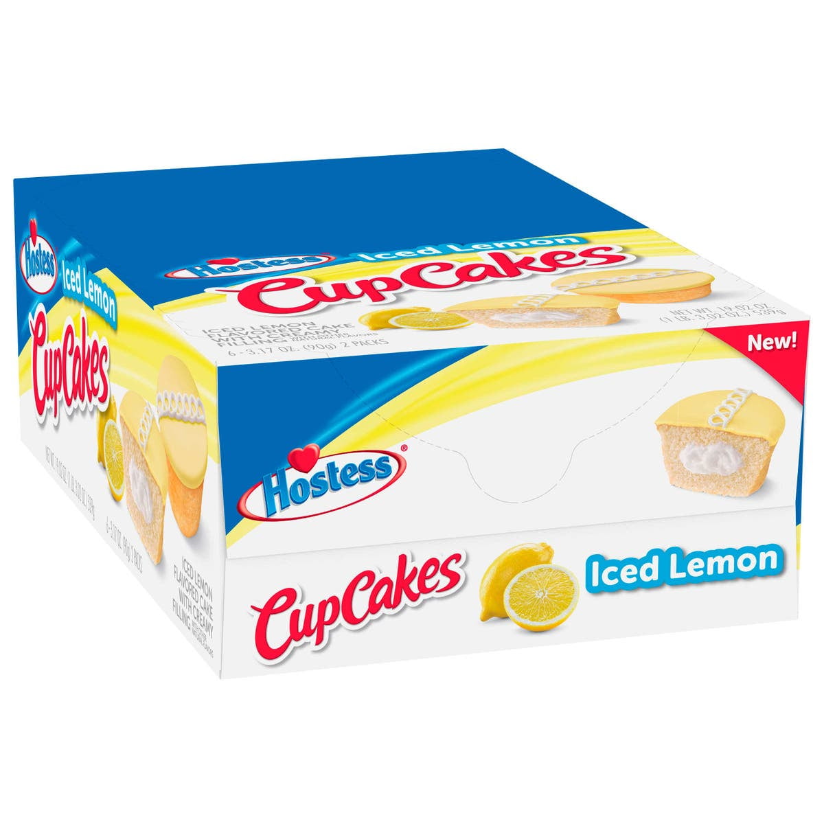 Hostess Single Serve Lemon Cupcake, 3.17 Ounce 6 Count