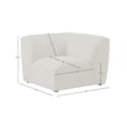thumbnail image 4 of Meridian Furniture Miramar Cream Durable Linen Textured Corner, 4 of 7