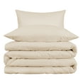 thumbnail image 2 of BNM Egyptian Cotton Duvet Cover Set, King/ California King, Ivory, 2 of 6