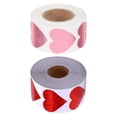 thumbnail image 1 of GOOHOCHY rollos de pegatinas autoadhesivas de corazón con lámina brillante roja para álbumes de recortes, invitaciones o para broncearse., 1 of 8