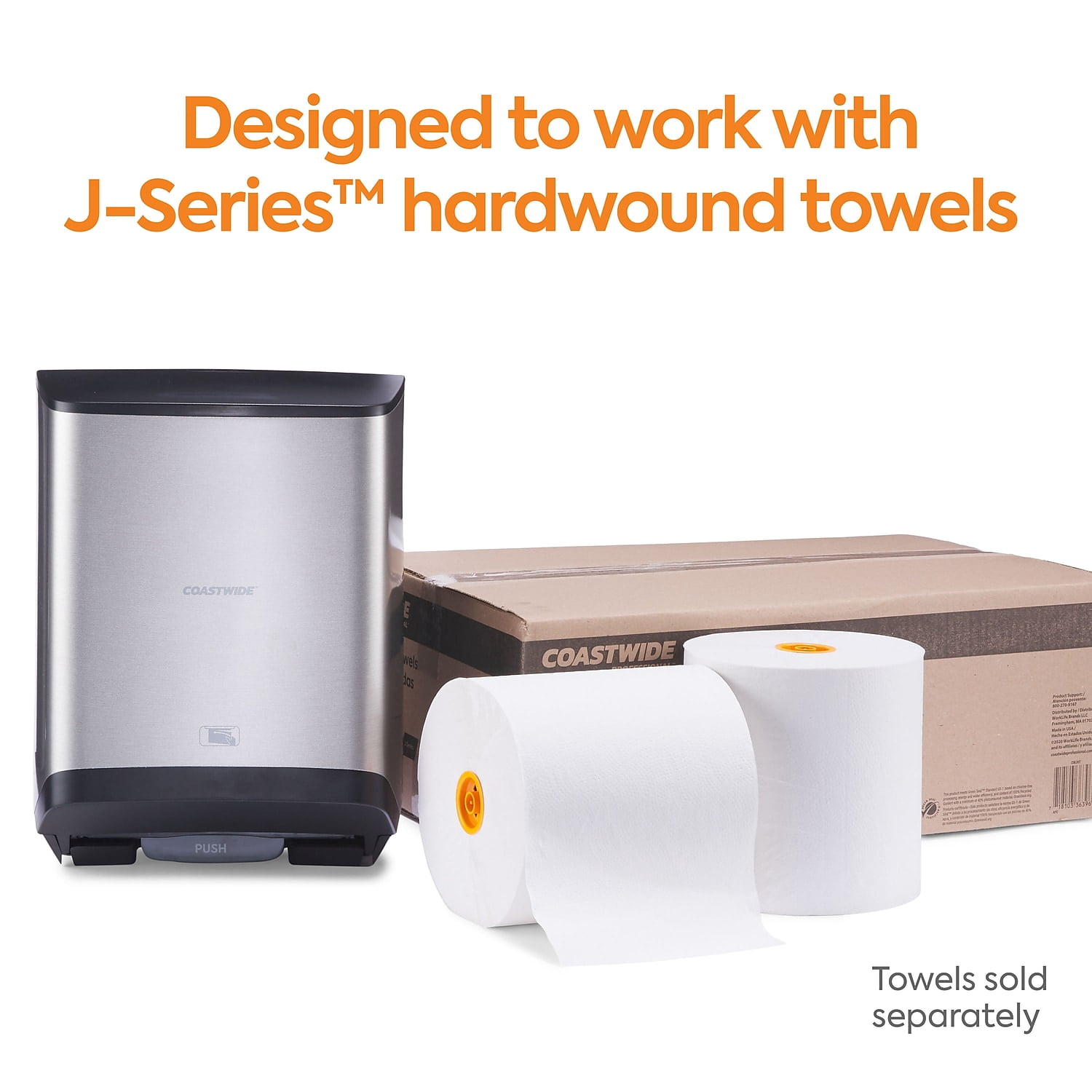 COASTWIDE Automatic Touchless Hardwound Paper Towel Disp CWJAHT-S-CC