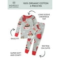 thumbnail image 2 of Honest Baby Clothing Organic Cotton Boy/Girl 2-Piece Long Sleeve Pajama Set, 12M to 5T, 2 of 4