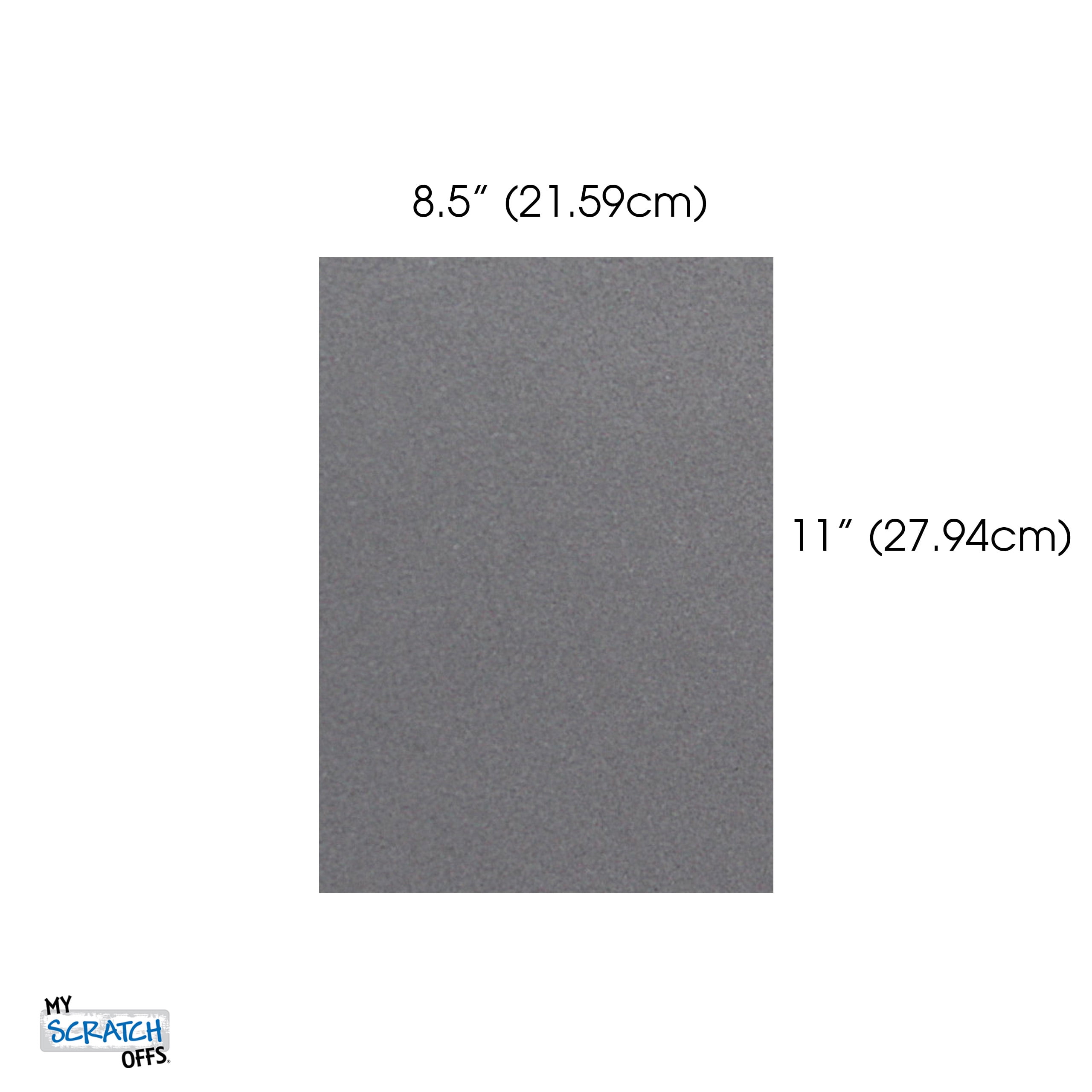 My Scratch Offs Letter Size Silver Rectangle Full Sheet DIY Scratch-off Sticker Labels, 5 Pack