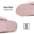 thumbnail image 5 of RockDove Women's Rhinestone Faux Fur Flip Flop House Slipper with Memory Foam, 5 of 6