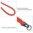 thumbnail image 4 of Uxcell Paracord Neck Lanyard Keychain Braided Strong Lanyard with Clip and Key Ring Black,Red, 4 of 5