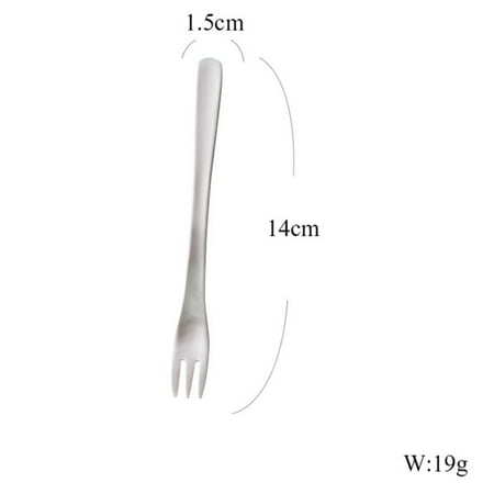 

Stainless Steel Ca Fork 3-Tine Portable Salad Fruit Fork Reusable for Home Party Event Wedding Dishwasher Safe Easy to Clean