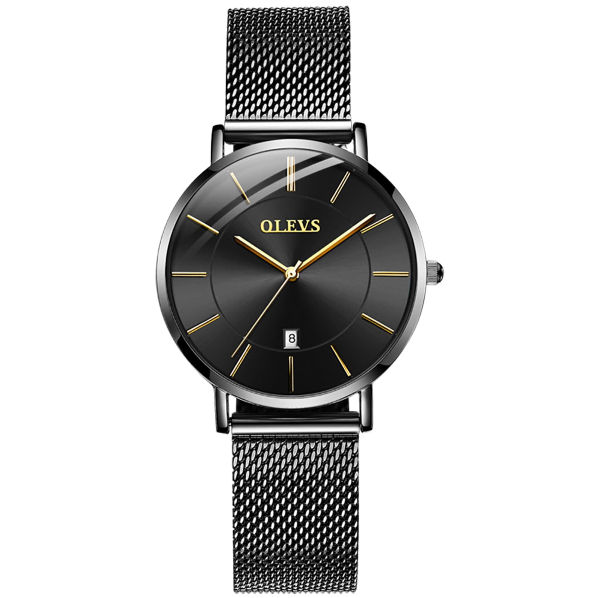 OLEVS Watches for Women Fashion Casual Analog Quartz Mesh Strap Date Ultra Thin Waterproof Luminous Ladies Wrist Watches Gifts Relojes para Mujer White/Black/Blue
