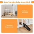 thumbnail image 5 of Smart FENDEE Bamboo Dog Gates for Doorways Freestanding Pet Gate, 2 Support Feet, 24"H, White, 5 of 7