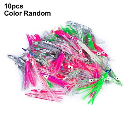 10pcs Octopus Squid Luminous Luya Soft Bait 5cm7cm10cm12cm Mixed Color Random Outdoor Fishing Tools Accessories Pvc Durable