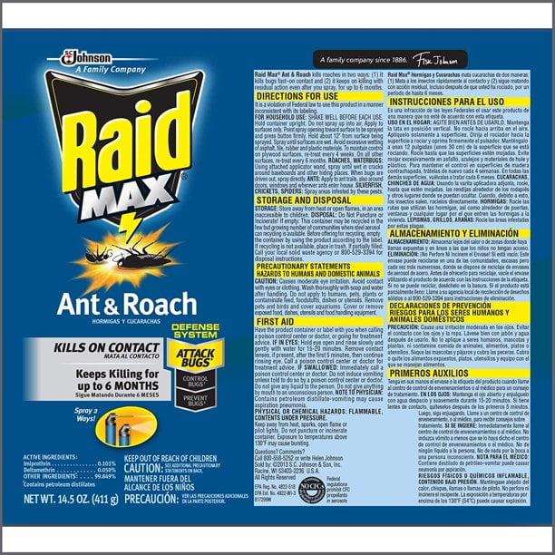 Raid Max Ant and Roach Spray (14.5 OZ,Pack - 3)