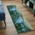 thumbnail image 3 of 2'x6' Rug Runners for Hallways Kitchen, Mountain Non Slip Entryway Beside Floor Carpet Runner, Forest Green Trees Modern Art Washable Laundry Room Bedroom Throw Rugs Mat for Family Pet, 3 of 8