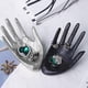 thumbnail image 2 of 2x Resin Buddhism Hands RingsTrinket Bracelet Jewelry Display Stand Rack color black color Hugo Pantalla de manos de Buda, 2 of 10