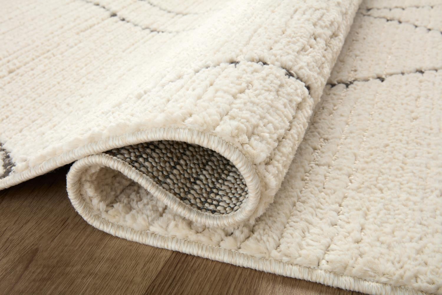 Loloi Fabian Ivory / Charcoal 2'-7" x 12'-0" Area Rug