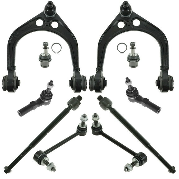 TRQ 10 pc Steering & Suspension Kit Ball Joints Tie Rods Control Arms End Links PSA60015