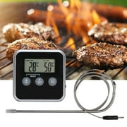 Thermomètre à viande numérique sans fil LHCER Thermomètre alimentaire avec minuterie pour four barbecue grill cuisine cuisson, thermomètre sans fil, thermomètre de cuisson