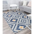 thumbnail image 2 of Soleil BR30H Kilim Cadet Tribal Moroccan blue Area Rug, 8'9"x12', 2 of 9