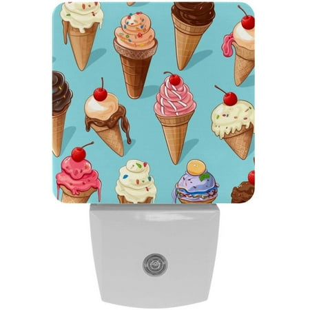 

Ice Cream LED Square Night Lights - Small and Bright Illumination for Your Space