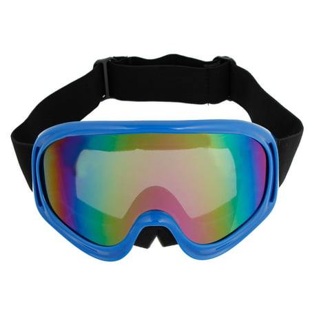 Winter Cycling Outdoor Colorful Lens Blue Rim Glasses Anti Fog Ski
