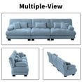thumbnail image 6 of 133.8" Oversized Couch, 3 Seater Modular Sectional Sofa, Blue Large Sectional Couches for Living Room, Fluffy Chenille Fabric Cloud Couch with 5 Pillows, Deep Seat Sofas, 6 of 13