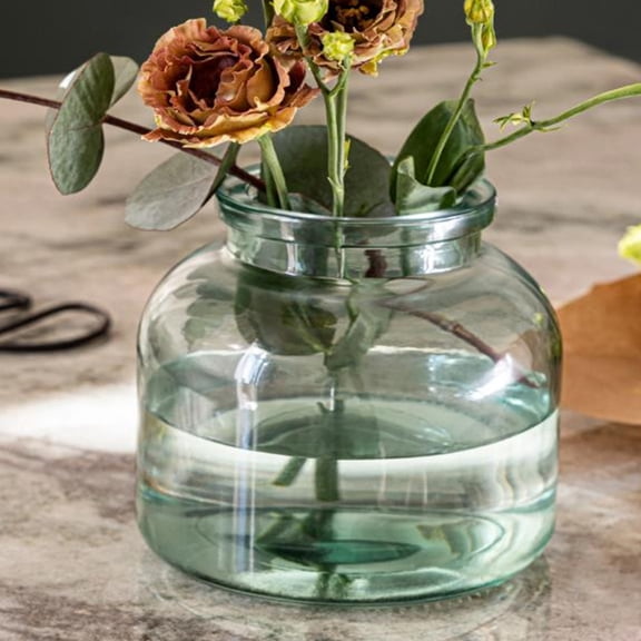 Bxaolu Clear Glass Vases Flower Vases for Centerpieces 5" Large Glass Cylinder Vase for Home Wedding Party Events Office Entryway Décor (Transparent)