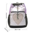 thumbnail image 3 of Mochila para Mujer Y Niña Bolso Escolar Con Bloques Color Nailon Viajes() Morado, 3 of 3