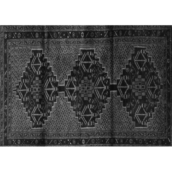 Ahgly Company Indoor Rectangle Persian Gray Traditional Area Rugs, 7' x 9'