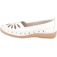 thumbnail image 5 of Womens Easy Slip On Summer Holiday Lightweight Cut Out Floral Comfort Shoes - White - US 7, 5 of 7