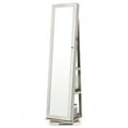 thumbnail image 2 of Giantex 360° Rotating Jewelry Armoire w/Higher Full Length Mirror, Standing Lockable Cabinet Organizer w/ Large Storage Capacity, Inside Makeup Mirror(White), 2 of 8