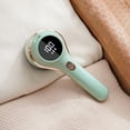 thumbnail image 1 of Quitapelusas eléctrico, afeitadora de telas multiusos, capacidad de pelusa de 130ml, eliminador de pelusas recargable con 6 hojas para ropa de cama y , Verde Macarena Removedor eléctrico, 1 of 8