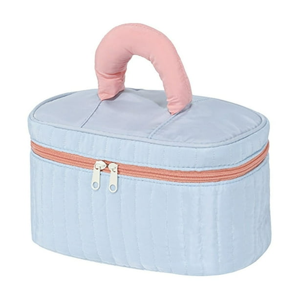 Neceser de viaje de lona con organizador de artículos de aseo con soporte para brochas, estuche cosmético impermeable para adolescentes, bolsa sanitaria portátil para el hogar, vacaciones o viajes de
