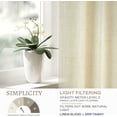 thumbnail image 5 of DriftAway Linen Curtains 84 Inches Long for Living Room Semi Sheer 2 Panels Farmhouse Natural Flax 3 Inch Rod Pocket Back Tab Boho Rustic Light Filtering Window Drapes for Bedroom Privacy Assured, 5 of 8