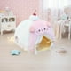 thumbnail image 5 of Tienda de campaña para casa de muñecas, mini tienda compacta y cómoda, cama de peluche para figuras, accesorios de muebles para casa de muñecas para rosa, 5 of 10