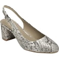 thumbnail image 2 of Aerosoles Women's Silver Age Pump Black White Snake Round Toe Sling Back Pumps (Black White Combo, 5), 2 of 6