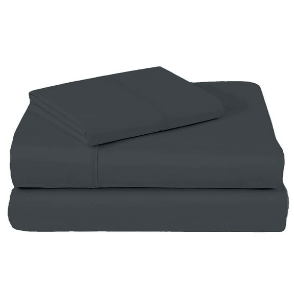 Holtel Luxury Twin Size Sheet Set-4 Piece Soft Microfiber Sheets for Twin Size Bed,16" Deep Pocket Easy Care Wrinkle Free Cooling Bedding Sheet and Pillowcase Set(Dark Gray,King)