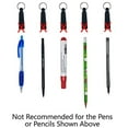 thumbnail image 3 of 2 Pack - Retractable Pen Reel for Thick Markers & Carpenter Pencils - Carabiner Clip for Apron, Belt Loop or Bag Strap - Great Gift for Baristas, by Reel-N-Rite (Black), 3 of 9
